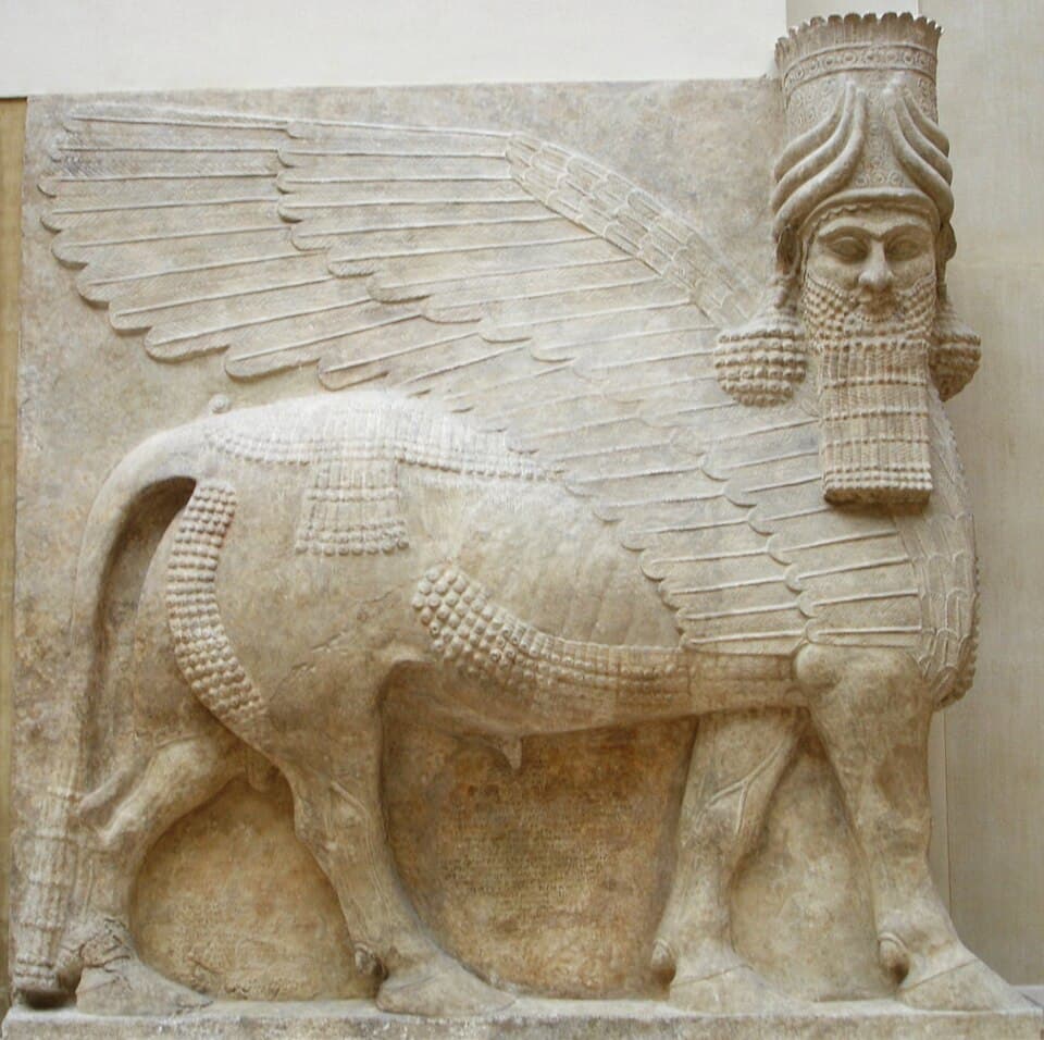 Lamassu — toro alato assiro, British Museum
